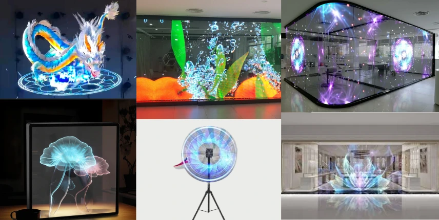 3d & holographic led displays