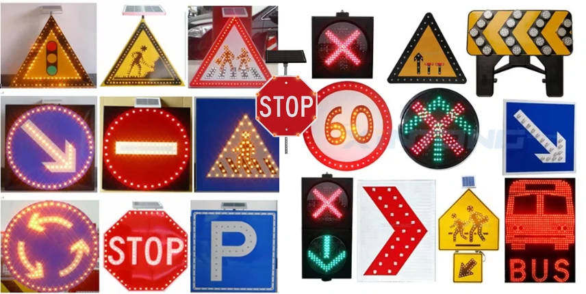 enhanced road awareness led safety signs
